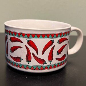 MAACK Red Chili Pepper Mug / Soup Bowl w/ Art by Michael Julian Maack ~ Tesa